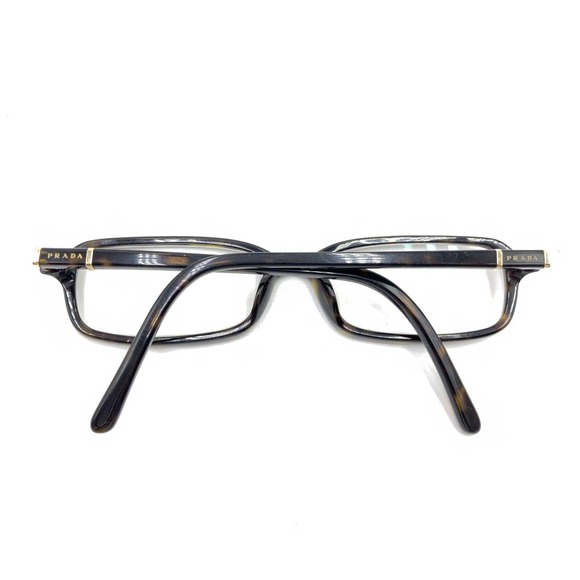 PRADA VPR11G 2AU-1O1 Brown Tortoise Rectangle Eyeglasses Frames 52-17 135 Italy - Picture 11 of 12